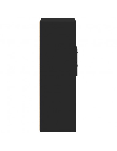 Credenza Nera 45x42,5x124 cm in Legno Multistrato