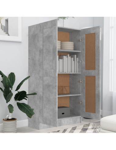 Libreria Grigio Cemento 82,5x30,5x150 cm in Legno Multistrato