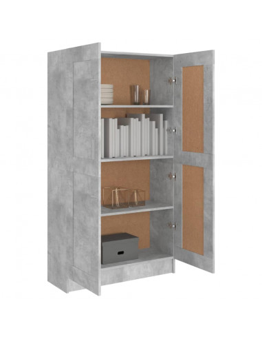 Libreria Grigio Cemento 82,5x30,5x150 cm in Legno Multistrato