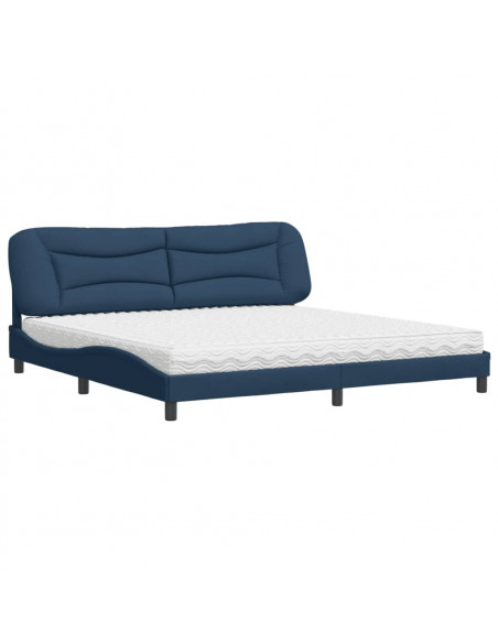 Giroletto con Materasso Blu 200x200 cm in Tessuto
