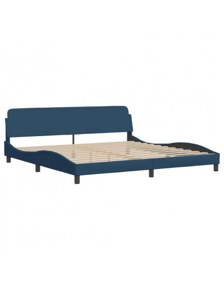 Giroletto con Materasso Blu 200x200 cm in Tessuto