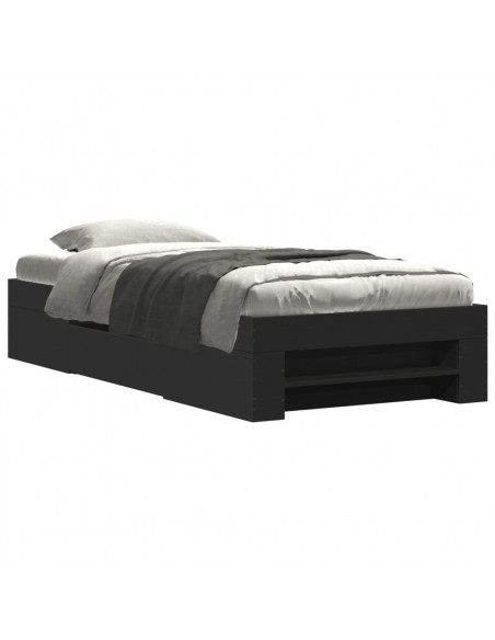 Giroletto Nero 90x190 cm in Legno Multistrato