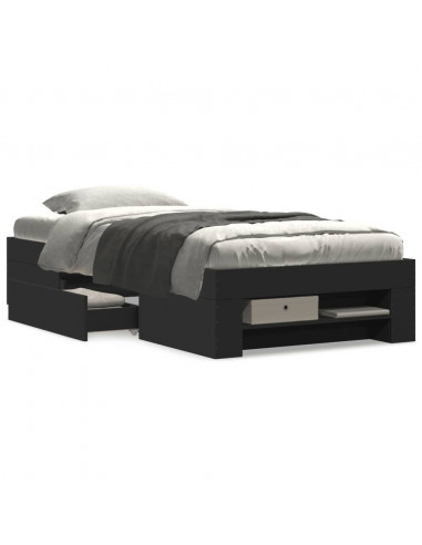 Giroletto Nero 90x190 cm in Legno Multistrato