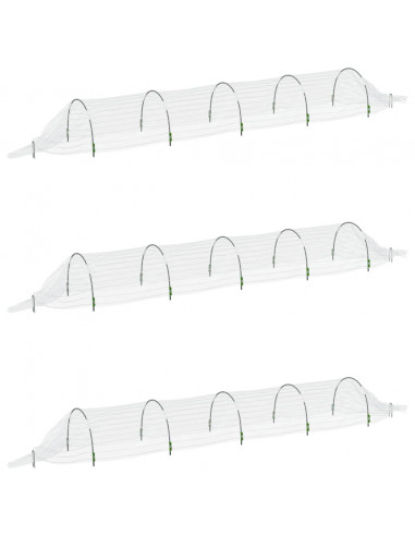 Tunnel in Rete 3pz 1,5x5 m in Fibra di Vetro e PP