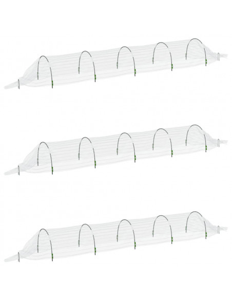 Tunnel in Rete 3pz 1,5x5 m in Fibra di Vetro e PP