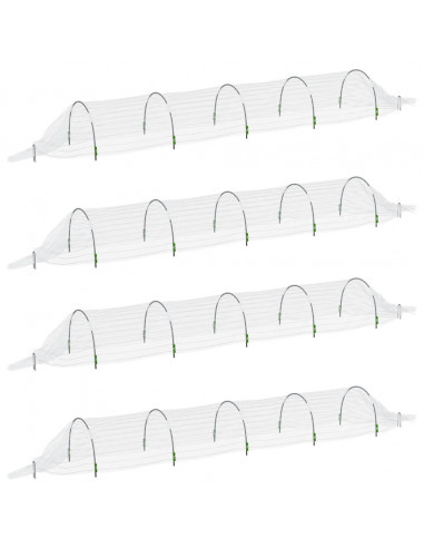 Tunnel in Rete 4pz 1,5x5 m in Fibra di Vetro e PP