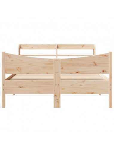 Giroletto con Testiera 140x190 cm in Legno Massello di Pino