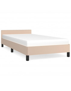 Giroletto con Testiera Cappuccino 90x200 cm in Similpelle 2
