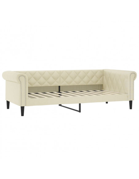 Letto da Giorno Crema 100x200 cm in Similpelle