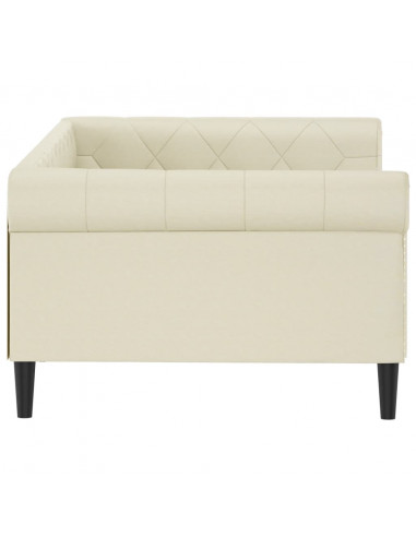 Letto da Giorno Crema 100x200 cm in Similpelle