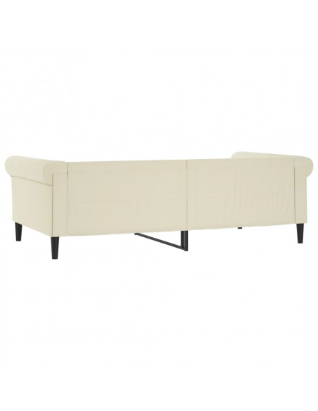 Letto da Giorno Crema 100x200 cm in Similpelle