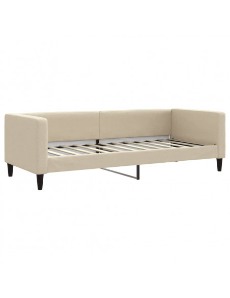 Letto da Giorno Crema 80x200 cm in Tessuto
