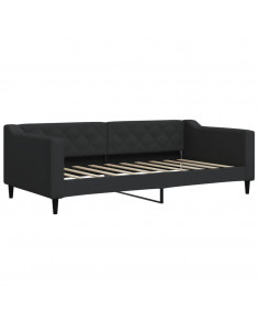 Letto da Giorno Nero 90x190 cm in Tessuto 2