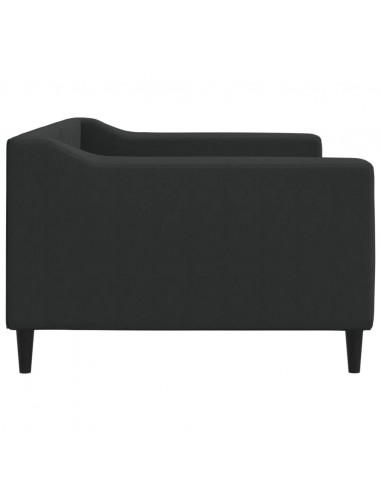 Letto da Giorno Nero 90x190 cm in Tessuto