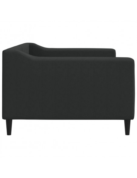 Letto da Giorno Nero 90x190 cm in Tessuto