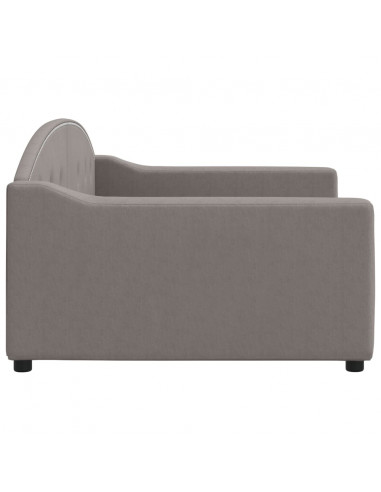 Letto da Giorno Tortora 100x200 cm in Tessuto