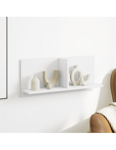 Mobile a Parete 70x16,5x30 cm Bianco in Legno Multistrato