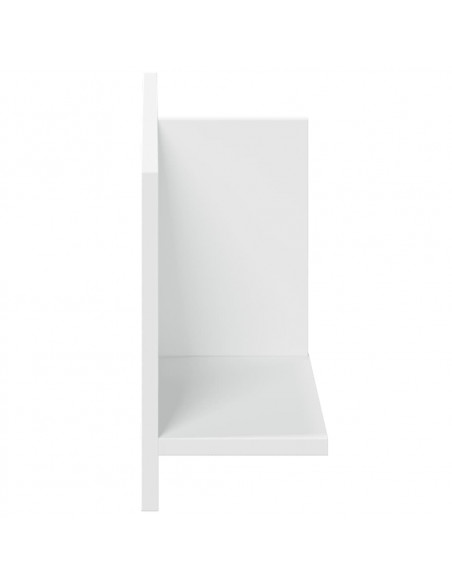 Mobile a Parete 70x16,5x30 cm Bianco in Legno Multistrato