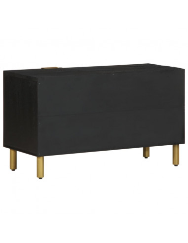 Mobile Porta TV Nero 80x33x46 cm in Legno Multistrato