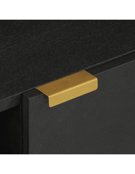 Mobile Porta TV Nero 80x33x46 cm in Legno Multistrato