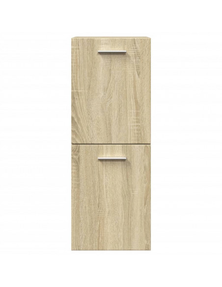 Set Mobili da Bagno 4 pz Rovere Sonoma in Legno Multistrato