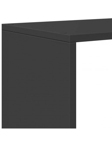 Libreria Divisorio 3 Ripiani Nera 123x29x123 cm in Truciolato