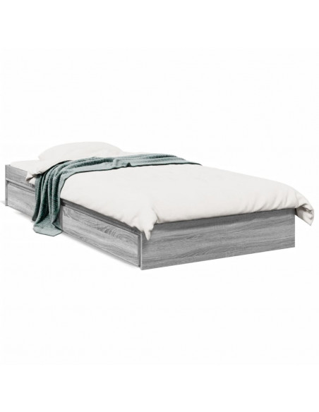 Giroletto Cassetti Grigio Sonoma 90x190 cm Legno Multistrato