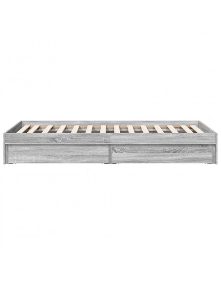 Giroletto Cassetti Grigio Sonoma 90x190 cm Legno Multistrato
