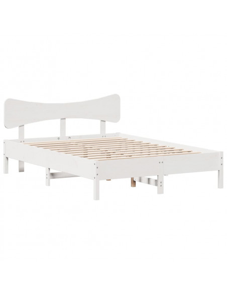 Giroletto senza Materasso Bianco 120x200 cm Legno Massello Pino