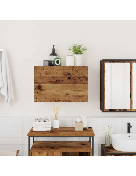 Mobile da Bagno Legno Antico 60x25x40 cm in Legno Multistrato