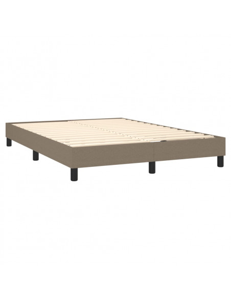 Giroletto a Molle con Materasso Tortora 140x190 cm in Tessuto