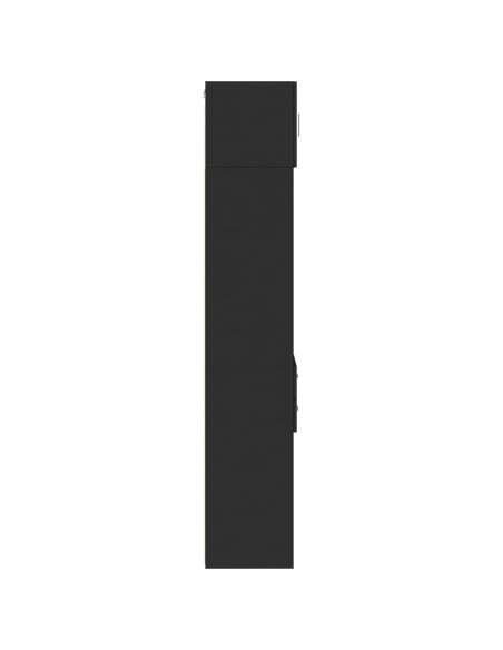 Mobile Sottile Nero 40x42,5x225 cm in Truciolato