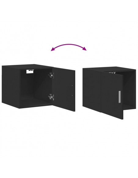 Mobile Sottile Nero 40x42,5x225 cm in Truciolato