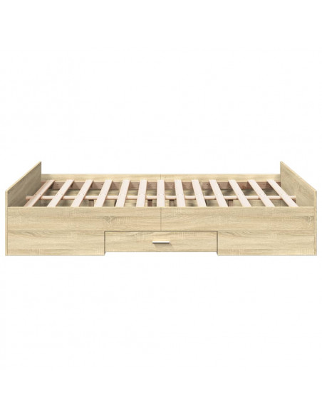 Giroletto Cassetti Rovere Sonoma 120x190 cm Legno Multistrato