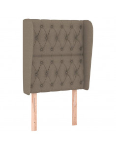 Testiera ad Orecchio Tortora 83x23x118/128 cm in Tessuto 2