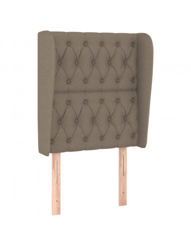 Testiera ad Orecchio Tortora 83x23x118/128 cm in Tessuto