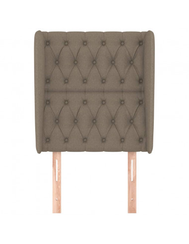 Testiera ad Orecchio Tortora 83x23x118/128 cm in Tessuto