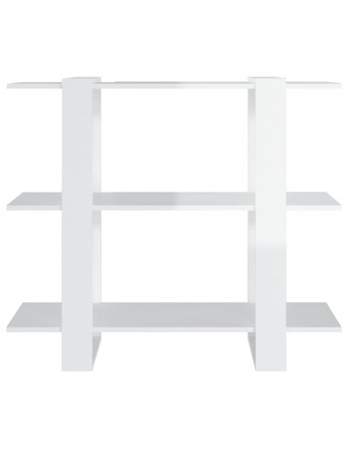 Libreria/Divisorio Bianco Lucido 100x30x87 cm