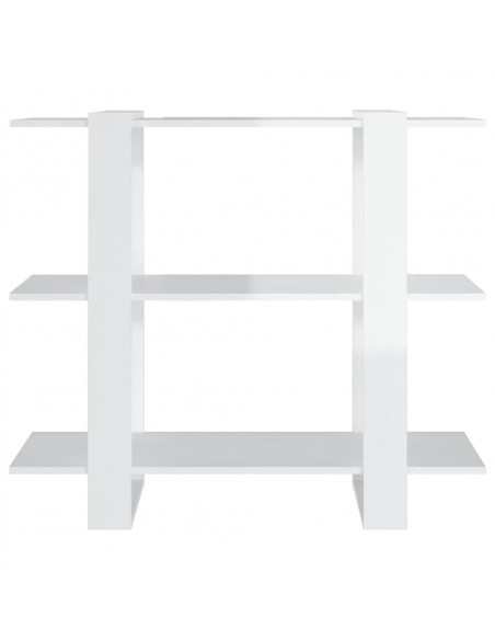 Libreria/Divisorio Bianco Lucido 100x30x87 cm