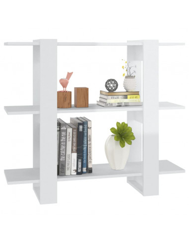 Libreria/Divisorio Bianco Lucido 100x30x87 cm