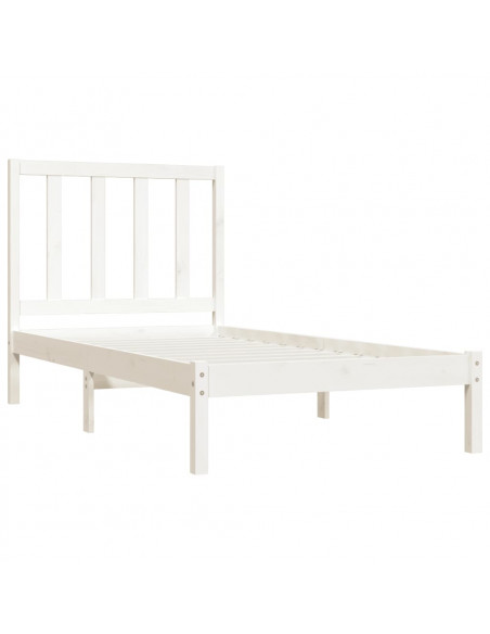 Giroletto in Legno Massello Bianco 75x190 cm Small Single