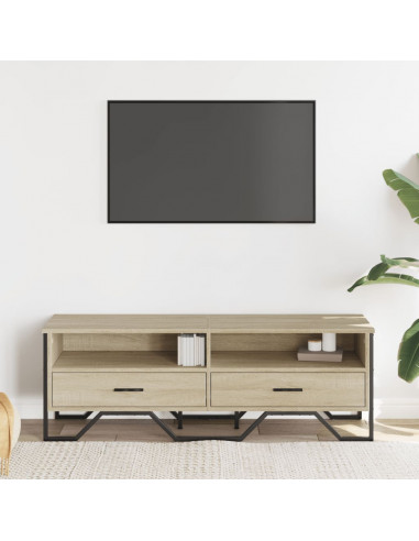 Mobile TV Rovere Sonoma 122x34x41 cm in Legno Multistrato