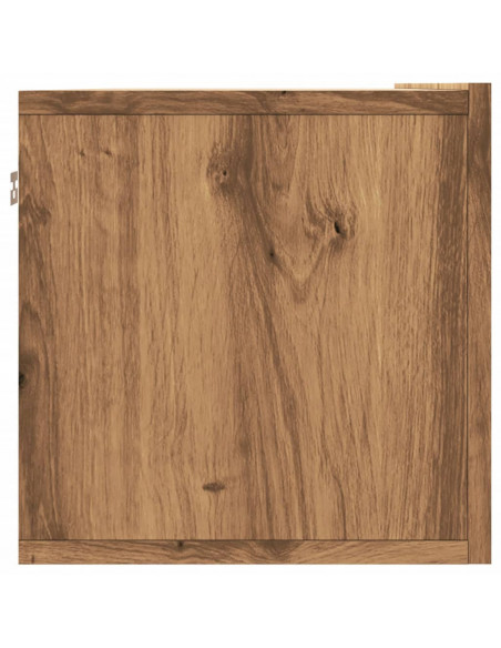 Mobile TV a Parete Rovere Artigianale 100x30x30cm in Truciolato