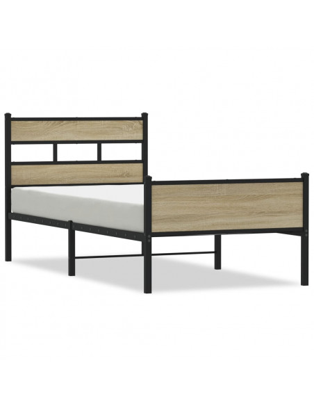 Giroletto senza Materasso Rovere Sonoma 90x200 cm in Truciolato