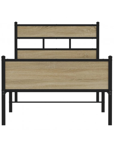 Giroletto senza Materasso Rovere Sonoma 90x200 cm in Truciolato