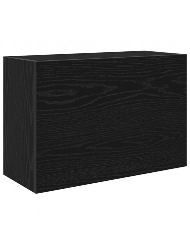 Mobile da Bagno a Parete Nero 60x25x40 cm in Legno Multistrato