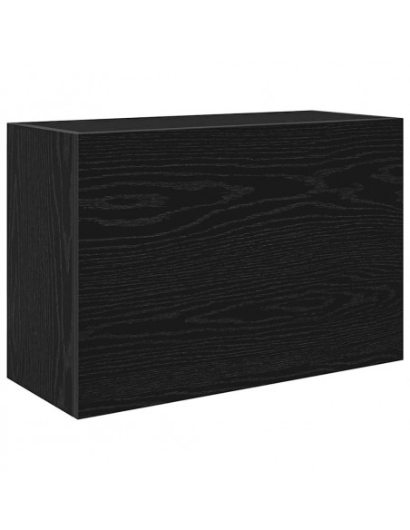 Mobile da Bagno a Parete Nero 60x25x40 cm in Legno Multistrato