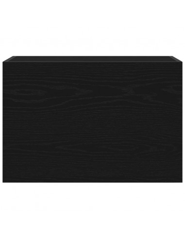 Mobile da Bagno a Parete Nero 60x25x40 cm in Legno Multistrato