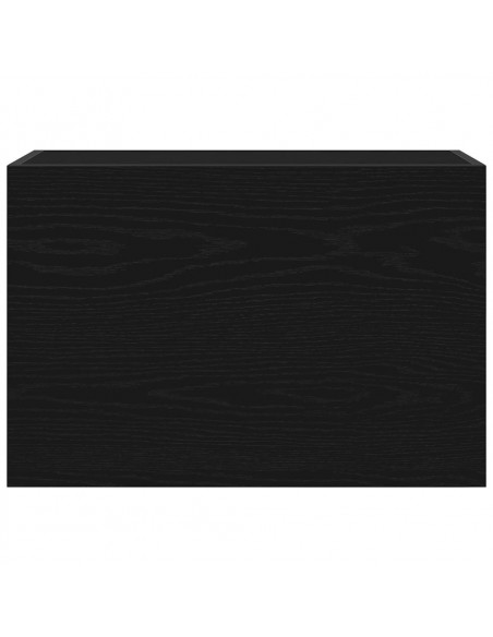 Mobile da Bagno a Parete Nero 60x25x40 cm in Legno Multistrato