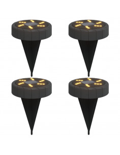 Luci Solari da Terra con Picchetti da Esterno 4pz Bianco Caldo 2